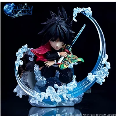 Demon Slayer Giyu Tomioka Action Figure 13 Cm with LED Light