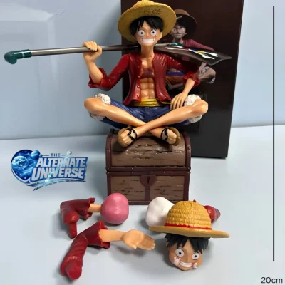 Luffy Sitting on Treasure Chest 20cm (Blister+Box)