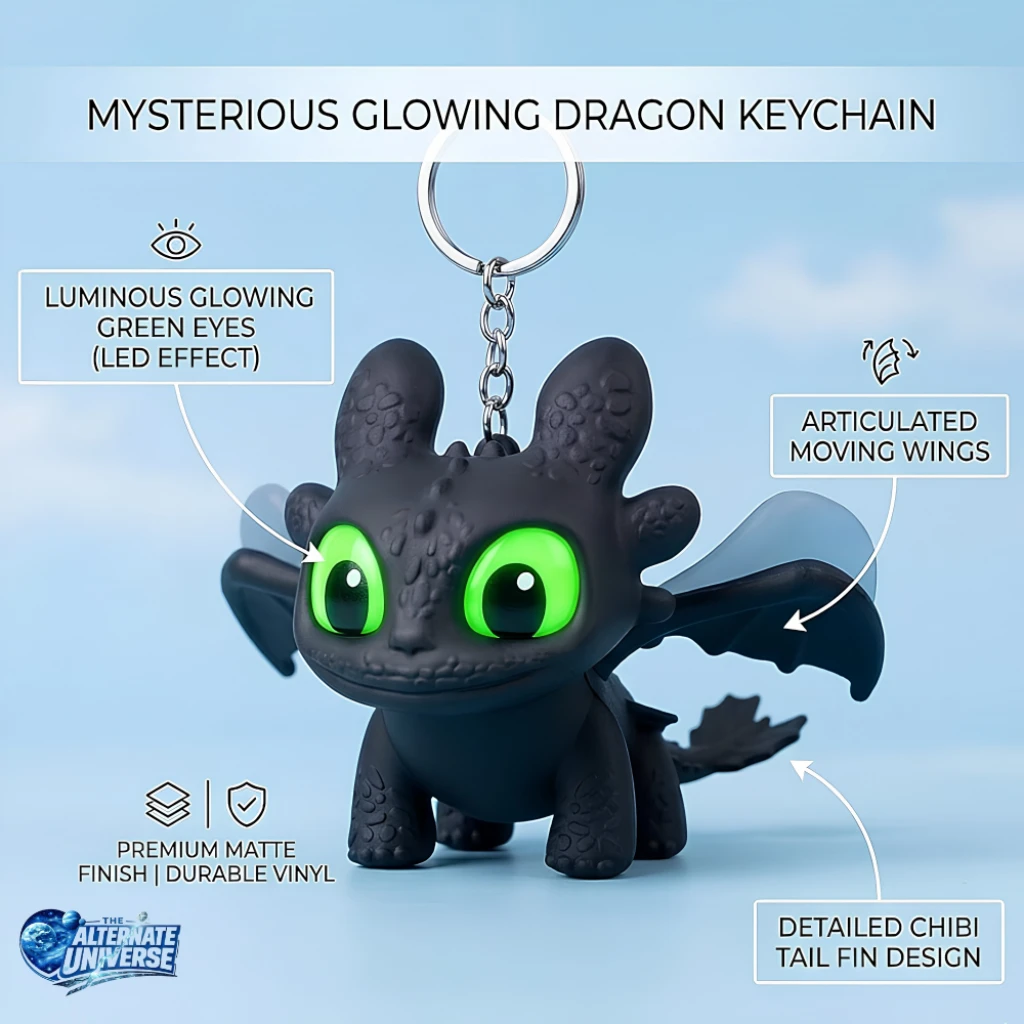 Night Fury Eye Light Keychain