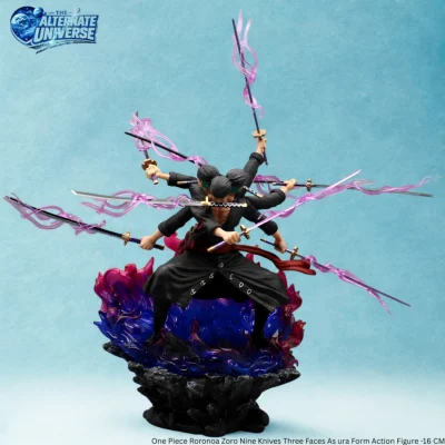 One Piece Roronoa Zoro Nine Knives Three Faces Asura Form Action Figure -16 CM