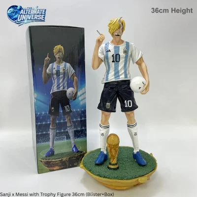 Sanji x Messi with Trophy Figure 36cm (Blister+Box)