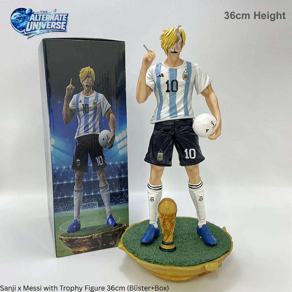 Sanji x Messi with Trophy Figure 36cm (Blister+Box)