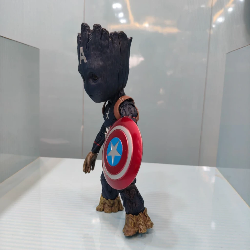 Groot X Captain America Moveable Premium Figure (Colored Box) - Image 7