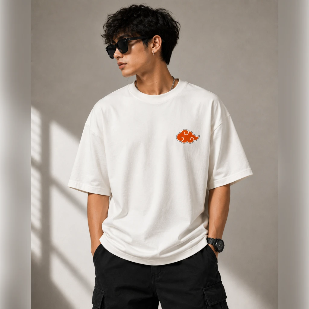 Naruto Itachi Uchiha Anime Graphic T-Shirt – Premium Cotton | Front & Back Print | Regular Fit | White (L Size) - Image 4