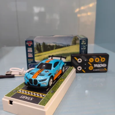 BMW M4 GT3 BLUE 1:64 Mini RC Racing Car – App-Controlled Remote Control Model