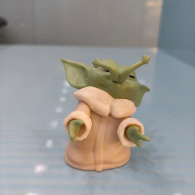 Grogu (Baby Yoda) Eating Frog Figure – 7 CM