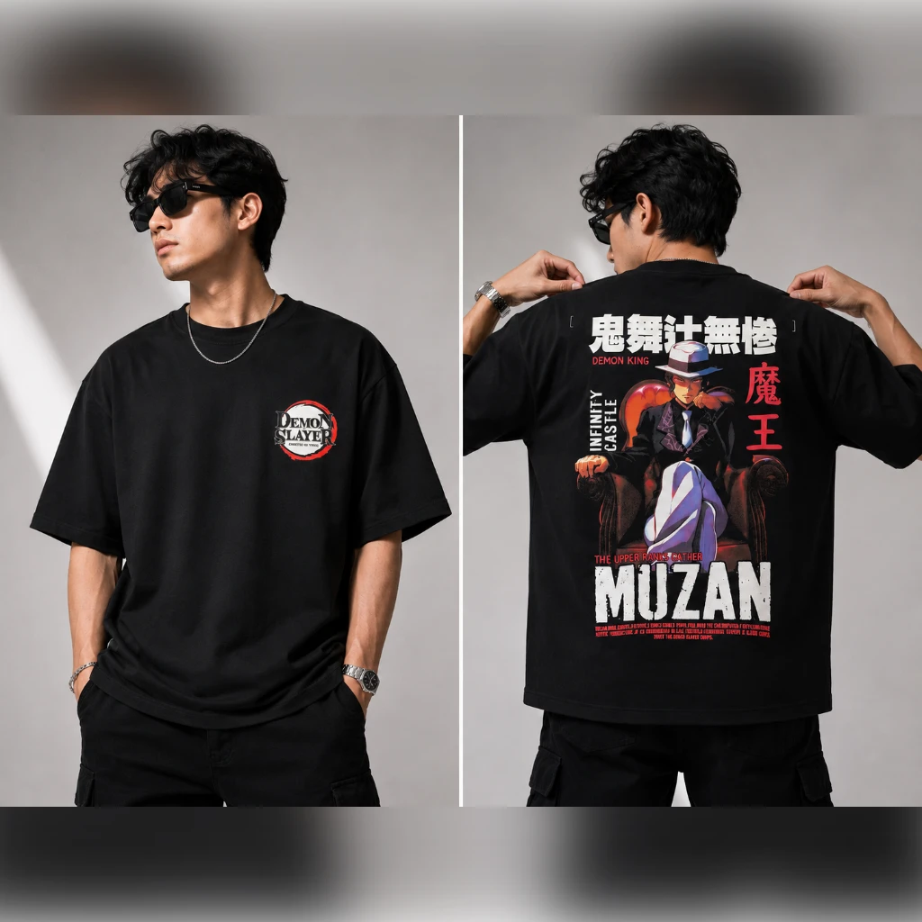 Muzan Demon King Oversized T-Shirt - Image 2