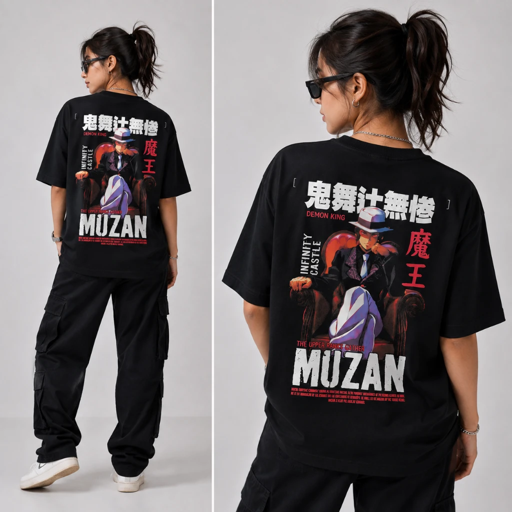 Muzan Demon King Oversized T-Shirt - Image 4
