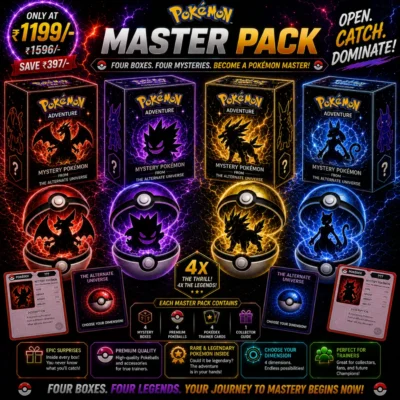 POKEMON MASTER PACK ALL 4 DIMENSION BOXES(Great Chance Of Legendary Pokemon)