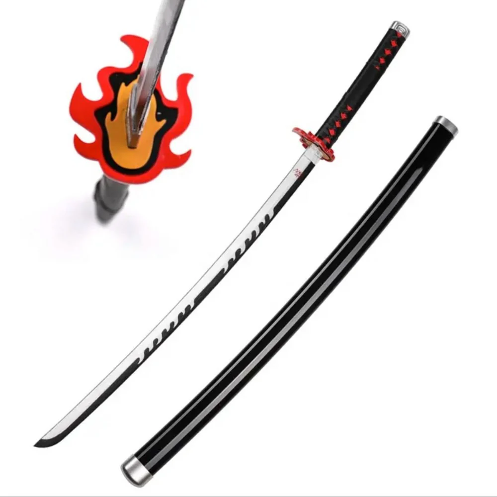 Tanjiro Wooden Flame Katana – Life Size